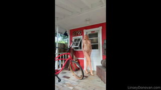 Linsey Donovan nude porch tease porn video