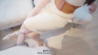 Nana Taipei white dress footjob porn video