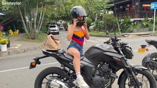 Sara Taylor on motorcycle sex video