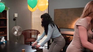 Watch Octavia Red and Little Puck lesbian scene porn