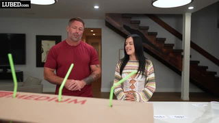 Bella Noir lubed taste test sex video