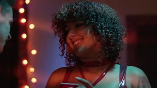 Daisy Ducati in red latex hot porn clip