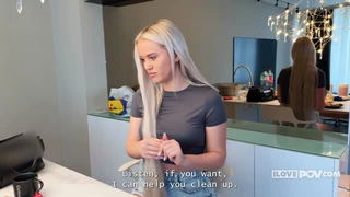 Barbie Angel sheer top cleanup sex video