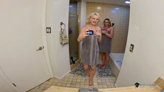 Cherry Bomb towel selfie tease hot porn clip